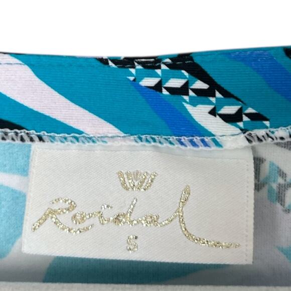 Roidal Nairobi Swim Dress Women's S Turquoise Animal Print Ruched Resort Swim - Picture 3 of 4